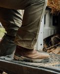 Men's Flatland Pull-On Waterproof Work Boot (Soft Toe) | Bison/Black