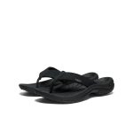Men's Kona Leather Flip-Flop  |  Black/Steel Grey