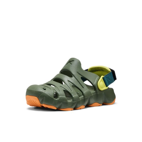 Little Kids' HyperFLT Clog  |  Bronze Green/Orange Peel