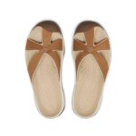 Women's Bali Leather Slide Sandal | Chipmunk/Birch
