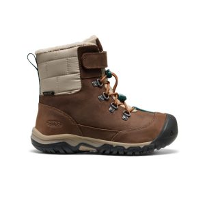 Big Kids' Kanibou Waterproof Winter Boot | Dark Earth/Roasted Pecan
