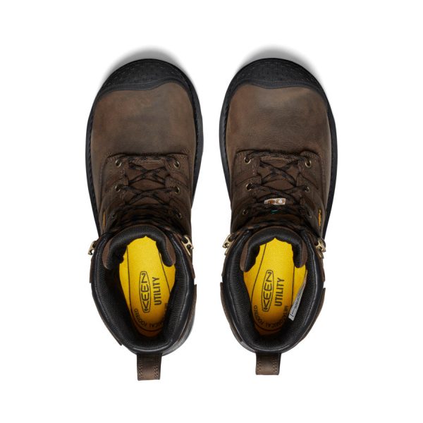 Men's CSA Camden 6 Waterproof Boot (Carbon Toe) | Dark Earth/Black