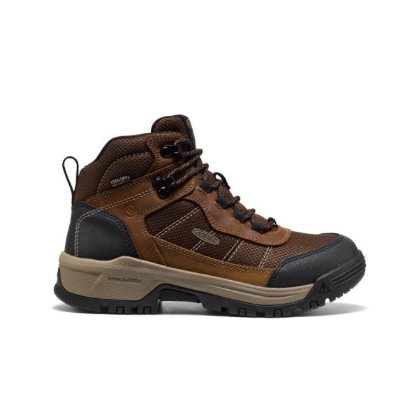 Women's Skokie Waterproof Work Boot (Soft Toe)  |  Bison/Black
