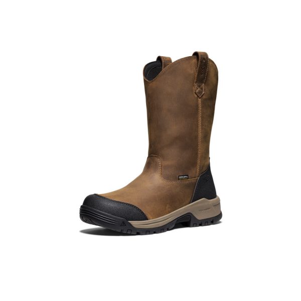 Men's Evanston Pull-On Waterproof Boot (Soft Toe)  |  Bison/Black