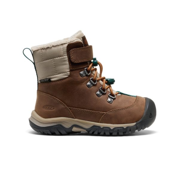 Little Kids' Kanibou Waterproof Winter Boot  |  Dark Earth/Roasted Pecan