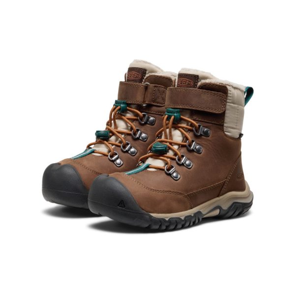 Little Kids' Kanibou Waterproof Winter Boot  |  Dark Earth/Roasted Pecan
