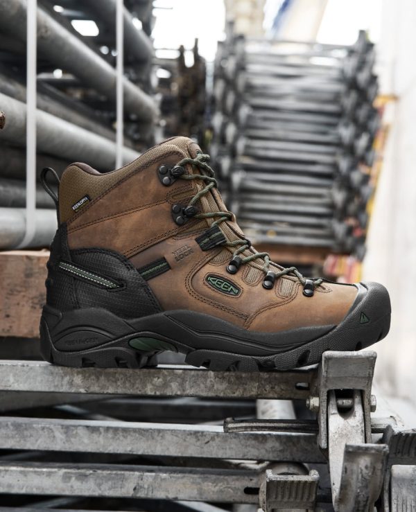 Men's Pittsburgh Energy 6 Waterproof Boot (Soft Toe) | Cascade Brown/Black