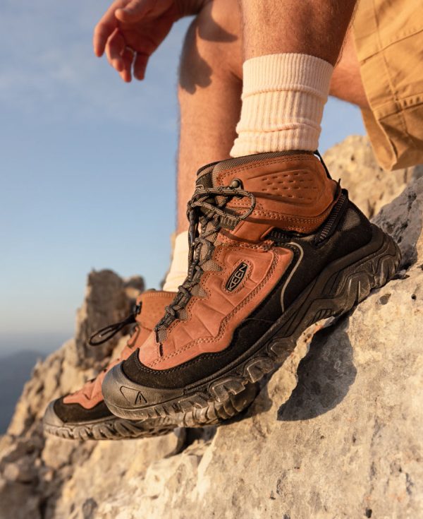 Men's Targhee IV Wide Waterproof Hiking Boot | Bison/Black