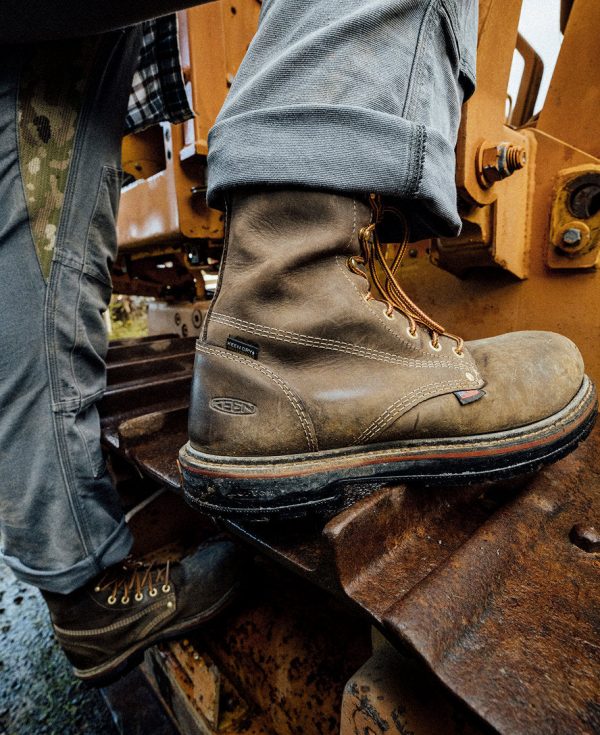 Men's Liberty 8 Waterproof 90° Heel Boot (Carbon Toe) | Coffee Bean/Black