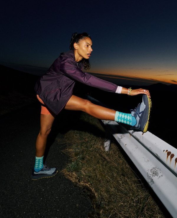 Women's Roam Waterproof Trail Running Shoe | Faded Denim/Lemon Grass