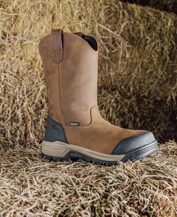Men's Evanston Pull-On Waterproof Boot (Soft Toe)  |  Bison/Black