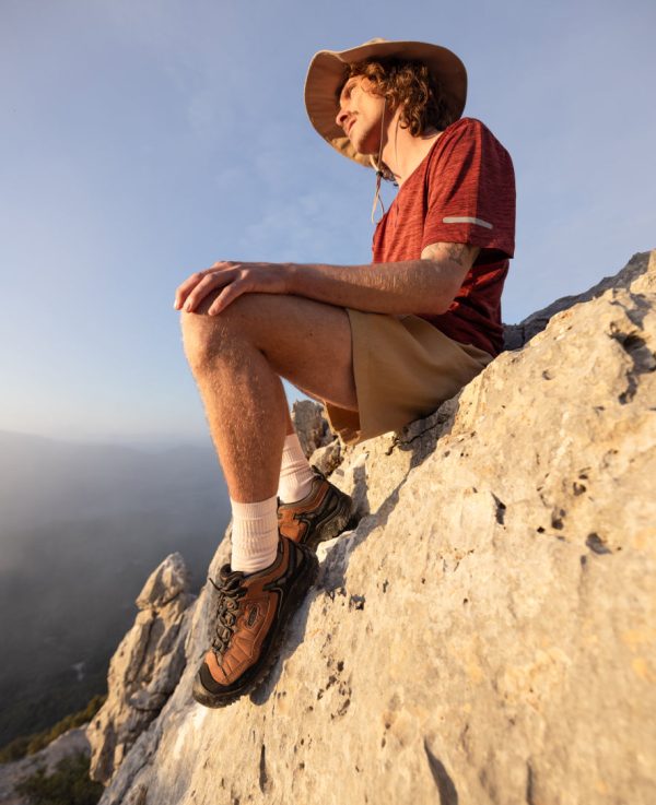 Men's Targhee IV Wide Waterproof Hiking Shoe | Bison/Black