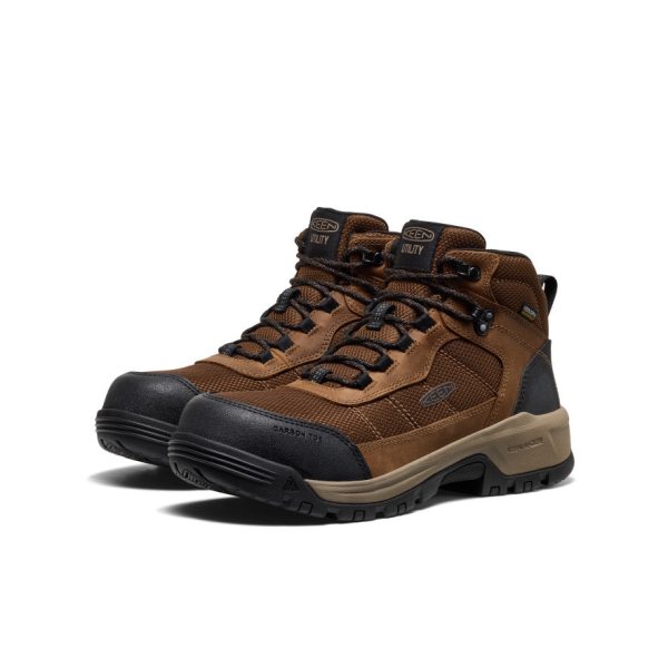 Men's Skokie Waterproof Work Boot (Carbon Toe) | Dark Earth/Black
