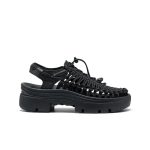 All Gender UNEEK PLT Sneaker | Black Smooth Lea