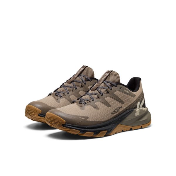 Men's Targhee Apex Wide Waterproof Hiking Shoe  |  Brindle/Canteen