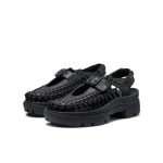 All Gender UNEEK PLT Mary Jane Sneaker  |  Black Smooth Lea