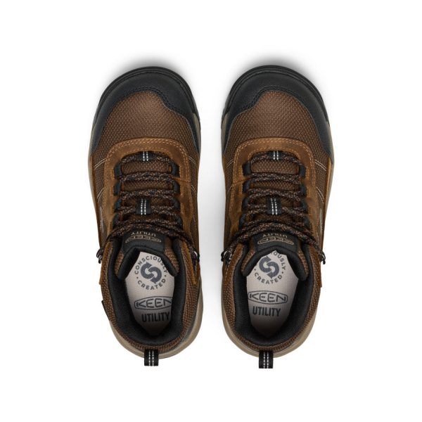 Women's Skokie Waterproof Work Boot (Soft Toe)  |  Bison/Black