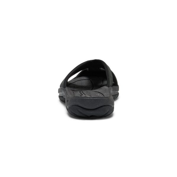 Women's Bali Leather Slide Sandal | Black/Black