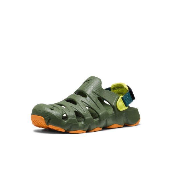 Big Kids' HyperFLT Clog  |  Bronze Green/Orange Peel