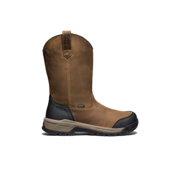 Men's Evanston Pull-On Waterproof Boot (Soft Toe)  |  Bison/Black
